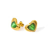 Jade Heart Earrings